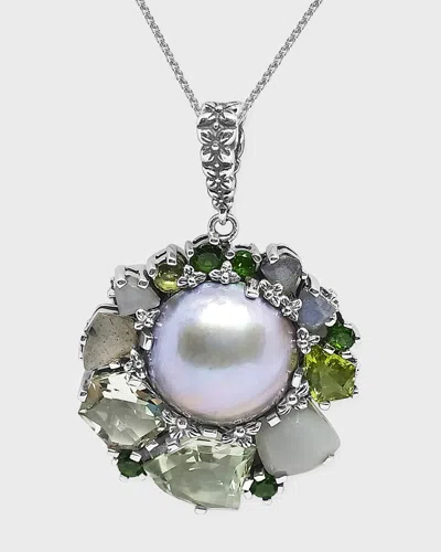 Stephen Dweck Multi-stone Mabe Pearl Necklace In Metallic