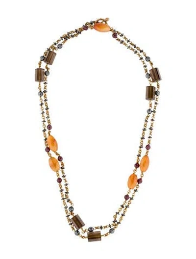 Pre-owned Stephen Dweck Multi Stone Necklace In Multicolor