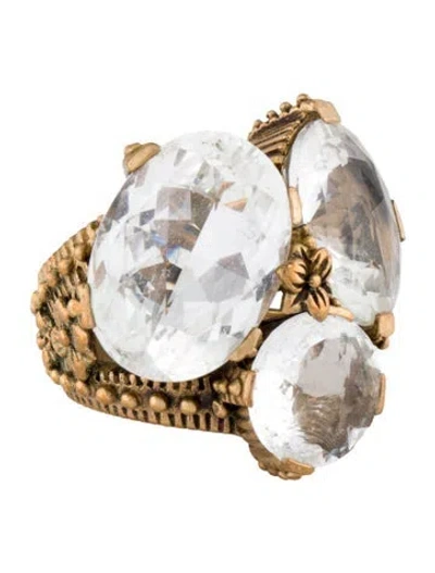 Pre-owned Stephen Dweck Multi-crystal Cluster Cocktail Ring