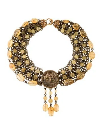 Pre-owned Stephen Dweck Multistone Collar Necklace, 16"