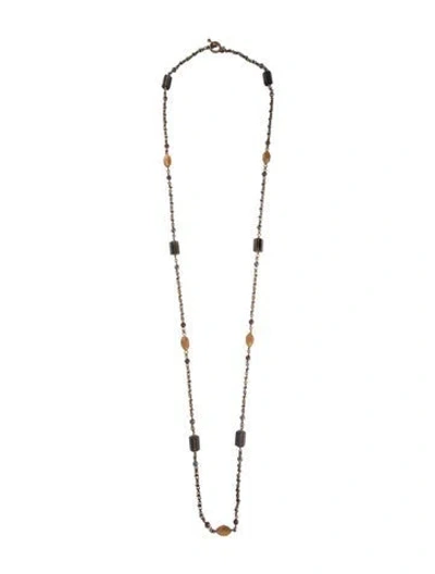 Pre-owned Stephen Dweck Multistone Long Station Necklace, 50.5"