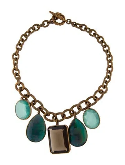 Pre-owned Stephen Dweck Multistone Pendant Collar Necklace, 19.5"