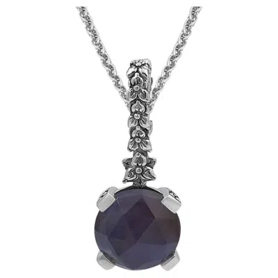 Pre-owned Stephen Dweck Natural Quartz Mother Of Pearl And Hematite Pendant In Sterling Silver In Multi