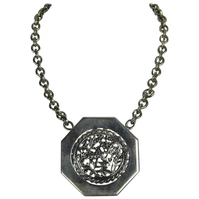 Pre-owned Stephen Dweck "ooak" Sterling Silver Disc Necklace 1980s Never Worn In Black
