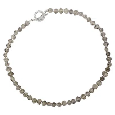 Pre-owned Stephen Dweck Pale Smoky Topaz Necklace In Sterling Silver In Multi