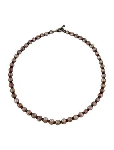 Pre-owned Stephen Dweck Pearl Bead Necklace, 17.25" In Multi