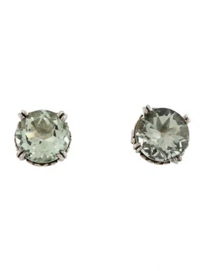 Pre-owned Stephen Dweck Prasiolite Stud Earrings In Multi