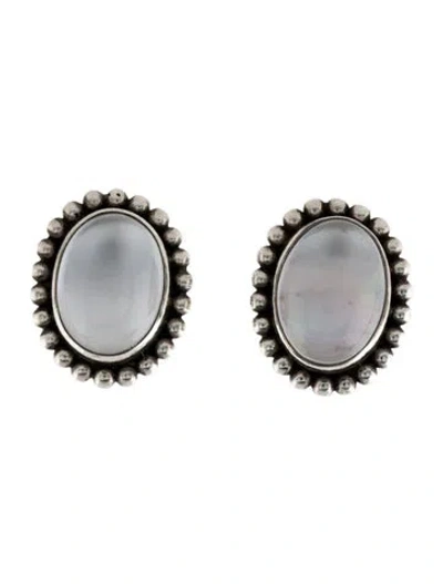 Pre-owned Stephen Dweck Quartz & Mother Of Pearl Doublet Clip-on Earrings In Multi
