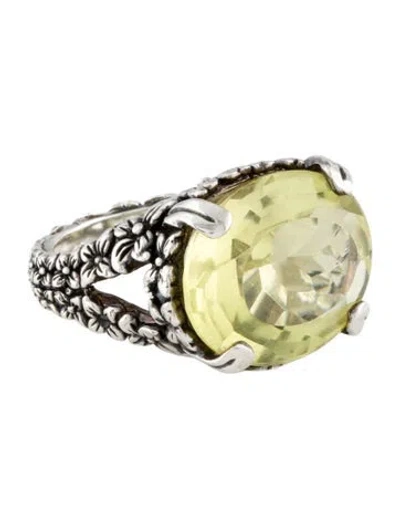Pre-owned Stephen Dweck Quartz Cocktail Ring In Multi