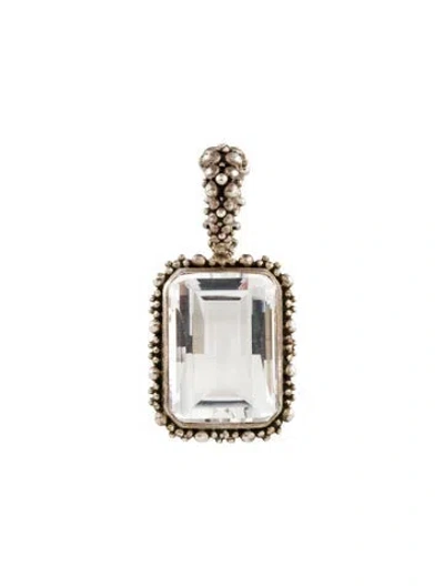 Pre-owned Stephen Dweck Quartz Pendant, 2" In Multi