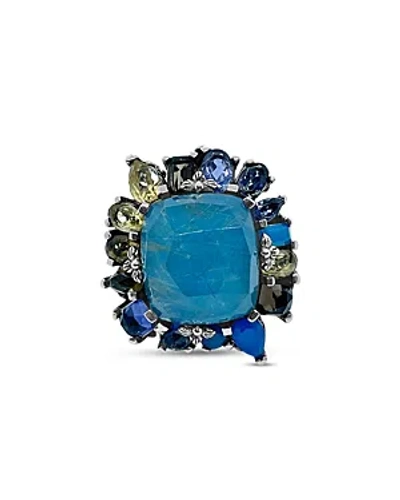 Stephen Dweck Rockrageous Mixed Stone Ring In Blue