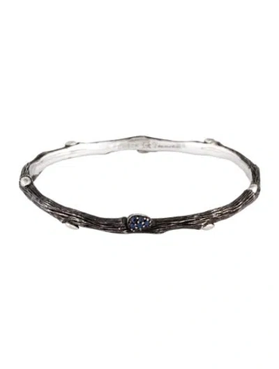 Pre-owned Stephen Dweck Sapphire Bangle, 7.75" In Multicolor