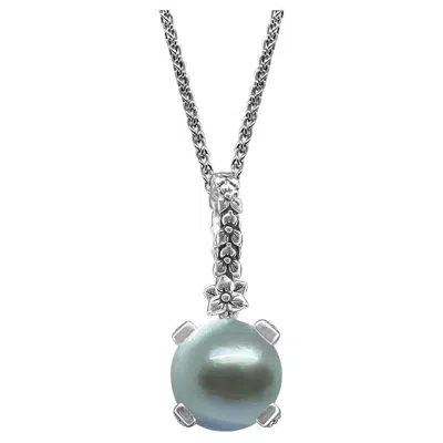 Pre-owned Stephen Dweck Sea Blue Pearl Pendant In Sterling Silver