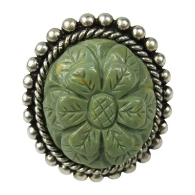 Pre-owned Stephen Dweck Sterling Silver Floral Carved Ring New, Never Worn 1992
