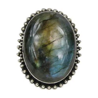 Pre-owned Stephen Dweck Sterling Silver Ring 1990s In Black