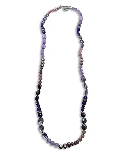 Stephen Dweck Sterling Silver Terraquatic Multi Gemstone Long Statement Necklace, 36