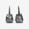 STEPHEN DWECK STERLING SILVER, TOURMALATED QUARTZ GALACTICAL AND DIAMONDS EARRINGS SDE-52100