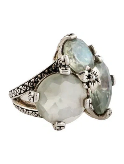 Pre-owned Stephen Dweck Stone Cocktail Ring In Clear