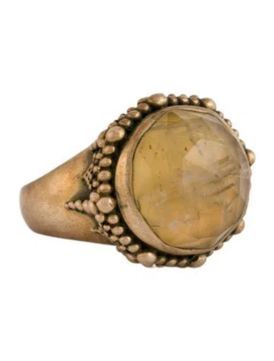 Pre-owned Stephen Dweck Stone Cocktail Ring In Multi