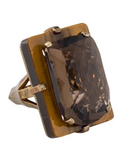 Pre-owned Stephen Dweck Stone Cocktail Ring In Multi
