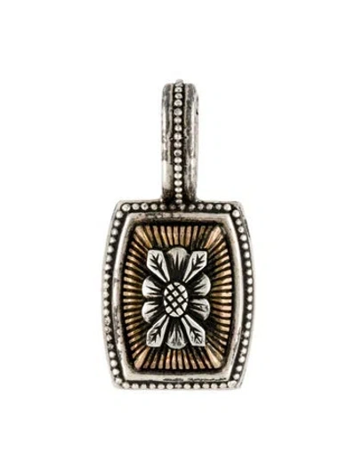 Pre-owned Stephen Dweck Two-tone Floral Pendant In Multi