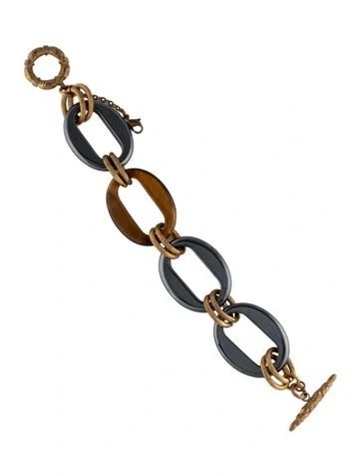 Pre-owned Stephen Dweck Vintage Stone Linx Bracelet, 9.75" In Multicolor