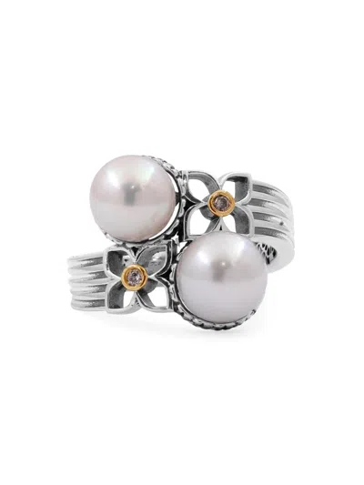 Stephen Dweck Women's Pearlicious Sterling Silver, 18k Yellow Gold & Multi-gemstone Ring