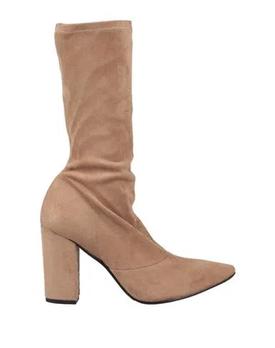 Stephen Good  London Stephen Good London Woman Ankle Boots Sand Size 10 Textile Fibers In Beige