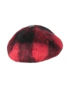 STEPHEN JONES MILLINERY STEPHEN JONES MILLINERY WOMAN HAT RED SIZE 7 TEXTILE FIBERS