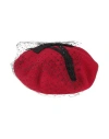 STEPHEN JONES MILLINERY STEPHEN JONES MILLINERY WOMAN HAT RED SIZE 7 TEXTILE FIBERS