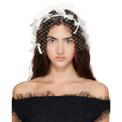 Stephen Jones White Calais Headband In Ivory