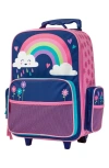 Stephen Joseph Kids' 18-inch Rolling Suitcase In Rainbow