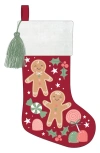 Stephen Joseph Embroidered Holiday Stocking In Red