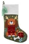Stephen Joseph Embroidered Holiday Stocking In Multi