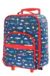 Stephen Joseph Kids' Print Rolling Luggage In Blue