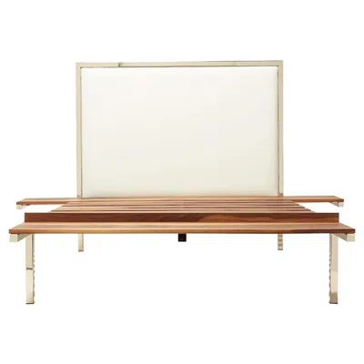 Pre-owned Stephen Kenn Customizable Bed Frame With Side Tables And Bench In Brown