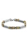 Stephen Oliver 18k Gold & Silver Two Tone Bracelet In Gold