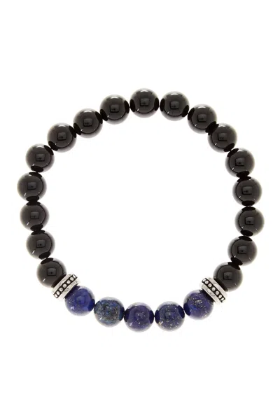 Stephen Oliver Lapis & Onyx Harmony Bracelet In Black
