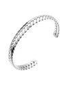Stephen Oliver Silver Textured Cuff Bangle