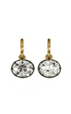 Stephen Russell 18k Gold Diamond Drop Earrings In White