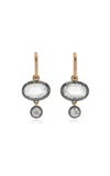 Stephen Russell 18k Yellow Gold Diamond Earrings In Black