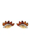 Stephen Russell Vintage Cartier 18k Gold; Citrine And Diamond Earrings In Yellow
