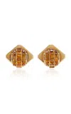 Stephen Russell Vintage Cartier 18k Gold Citrine Earrings