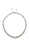 Stephen Russell Vintage Silver And 18k Yellow Gold Diamond Rivierere Necklace