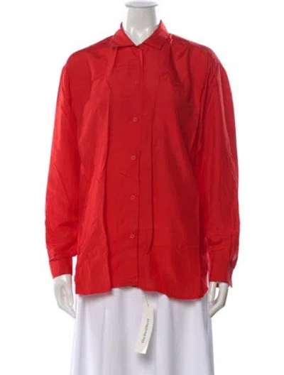 Pre-owned Stephen Sprouse Vintage 1980's Button-up Top In Red