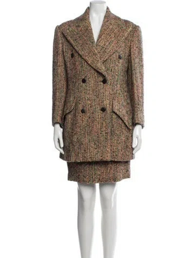 Pre-owned Stephen Sprouse Vintage 1988 Skirt Suit In Multi