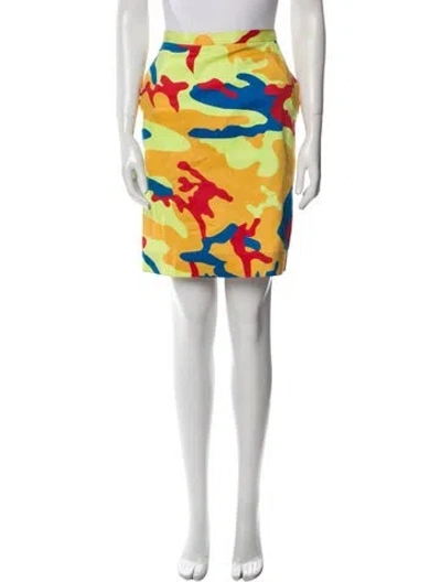 Pre-owned Stephen Sprouse Vintage Knee-length Skirt In Yellow