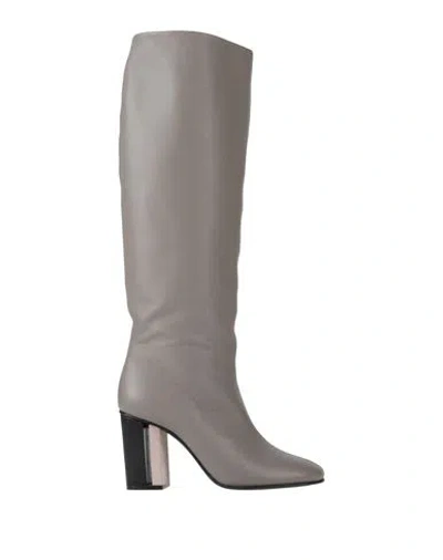 Stephen Venezia Woman Boot Grey Size 7.5 Leather