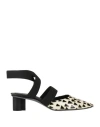 Stephen Venezia Woman Pumps Ivory Size 6.5 Leather, Elastic Fibres In White