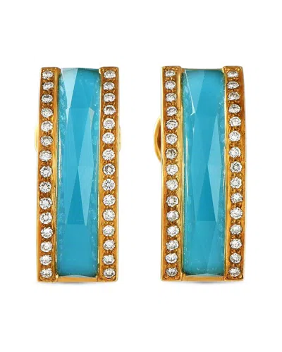 Stephen Webster 18k 0.50 Ct. Tw. Diamond & Turquoise Earring (authentic Pre-  Loved)